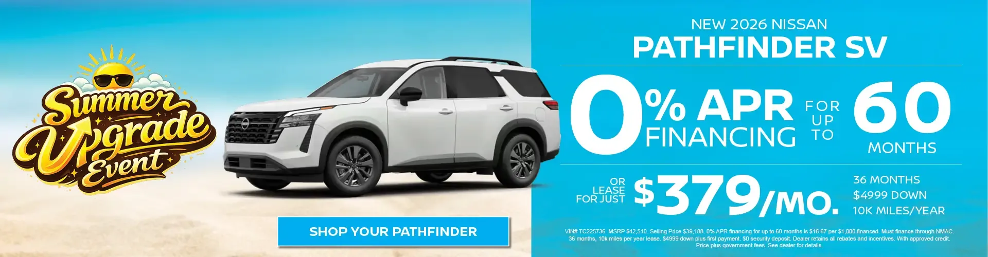 New 2026 Nissan Pathfinder Special